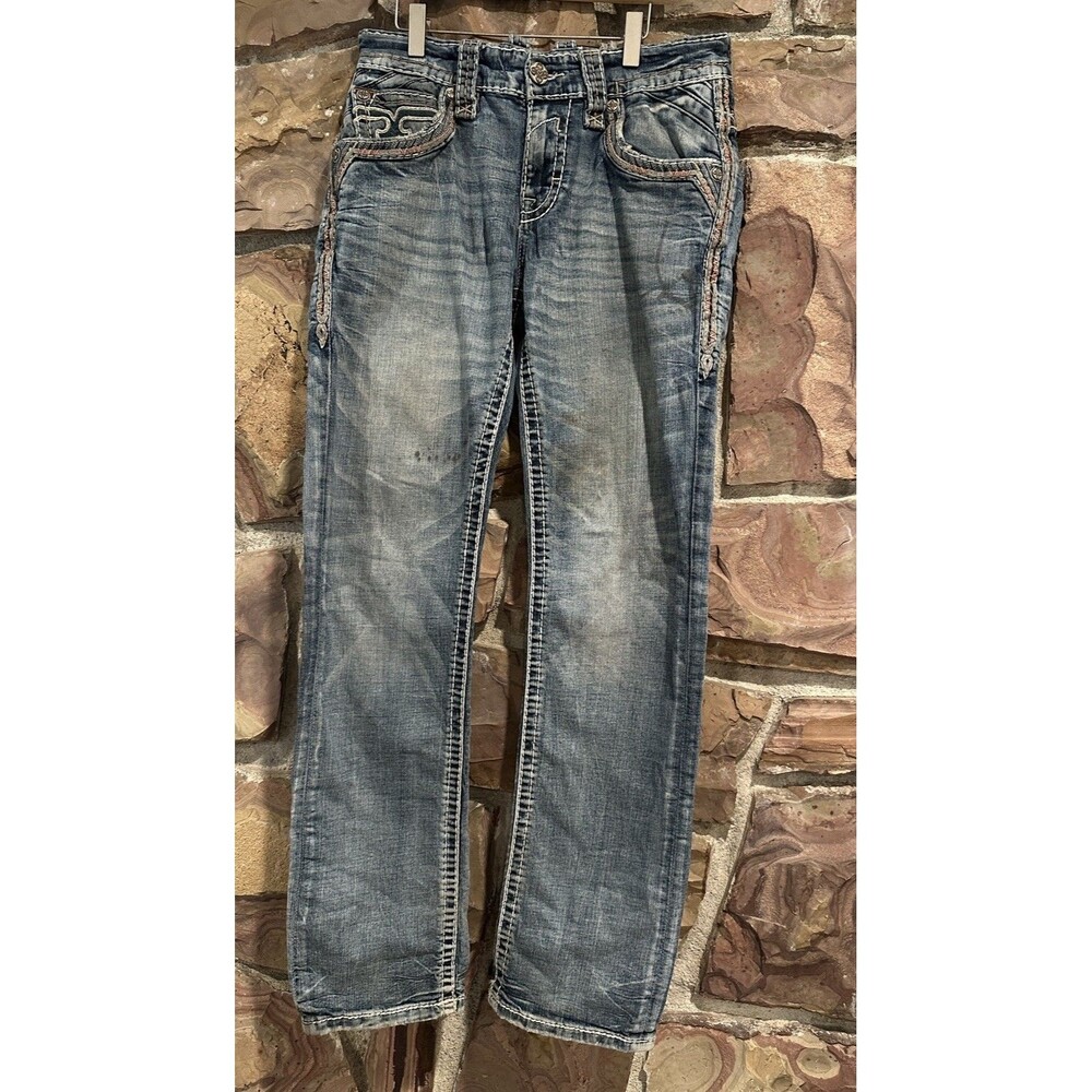 Mens Rock Revival Elijah straight jeans size 30 good condition vintage - Picture 3 of 16